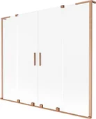 Parawany nawannowe - Mexen Velar L Duo parawan nawannowy 2-skrzydłowy rozsuwany 200 x 150 cm, szron, miedź szczotkowana - 896-200-003-32-65 - miniaturka - grafika 1