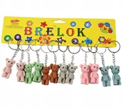 Breloki - Miś Ozdobny Brelok Do Kluczy Plecaka Torebki Zawieszka Prezent Zestaw 12Szt - miniaturka - grafika 1