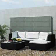 Sofy ogrodowe - vidaXL vidaXL Sofa ogrodowa Meble ogrodowe 14 części czarny rattan PE - miniaturka - grafika 1