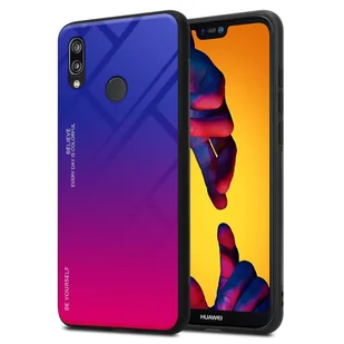 Pokrowiec Do Huawei P20 LITE 2018 / NOVA 3E Etui w FIOLETOWO - CZERWONY TPU Obudowa Case Cover Plecki Ochronny Cadorabo - Etui i futerały do telefonów - miniaturka - grafika 1