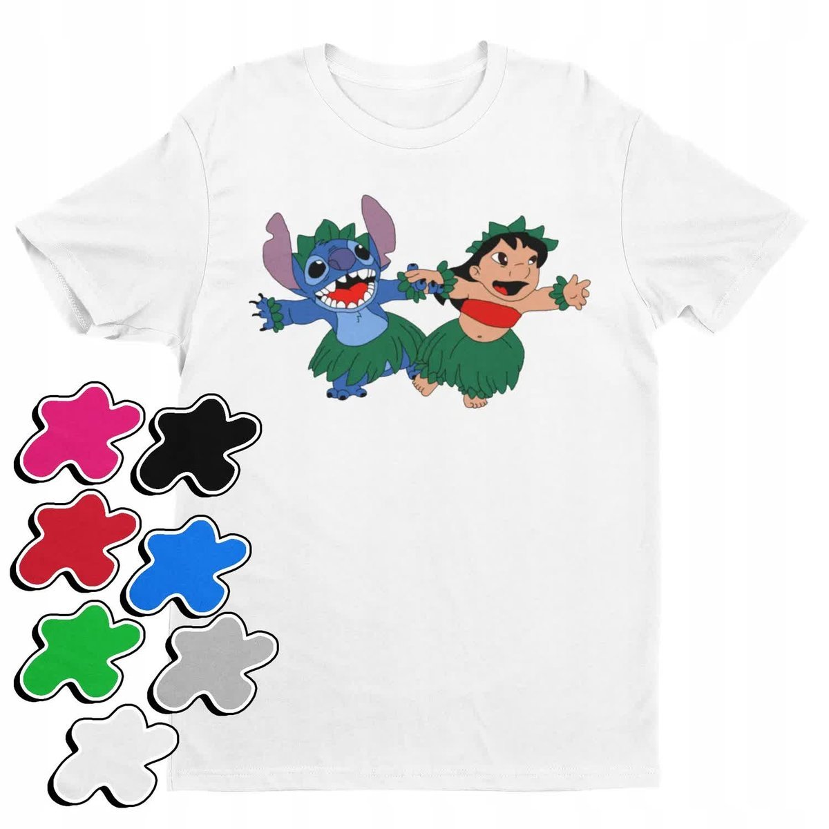 Koszulka T-Shirt Dziecięca Z Nadrukiem Duży Wybór Lilo Stitch -L 146-152