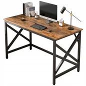 Biurka - Biurko komputerowe industrialne stolik rustykalny do pracy metalowa rama - miniaturka - grafika 1