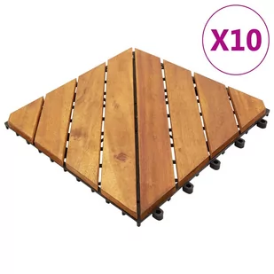 VidaXL Lumarko Płytki tarasowe, 10 szt., 30x30 cm, lite drewno akacjowe! 310120 VidaXL - Panele podłogowe - miniaturka - grafika 1