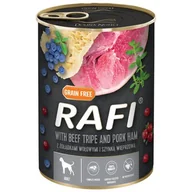 Mokra karma dla psów - Rafi Dolina Noteci NEW z żołądkami wołowymi i szynką 400g - miniaturka - grafika 1