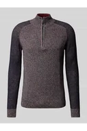 Bluzy męskie - Bluza o kroju regular fit z czystej bawełny z kołnierzem i rękawami z prążkowanej dzianiny - Tom Tailor - miniaturka - grafika 1