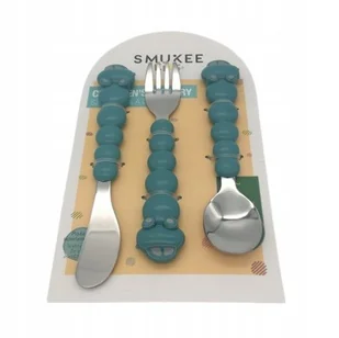 Sztućce dla dzieci bezpieczne stal nierdzewna Smukke samochody s393 - Sztućce dla dzieci - miniaturka - grafika 1