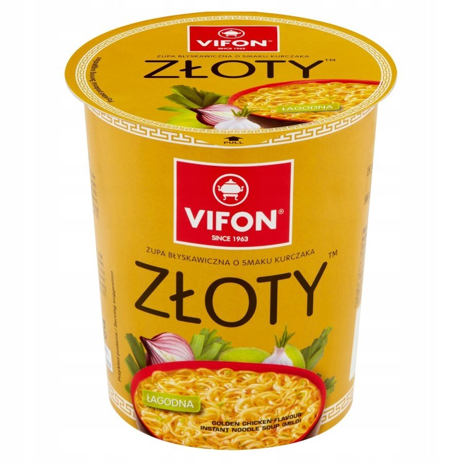 VIFON ZUPA O SMAKU KURCZAKA ZŁOTY 60 G KUBEK