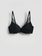 Biustonosze - Reserved - Modulowany biustonosz z fiszbinami - czarny - miniaturka - grafika 1