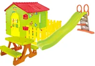 Place zabaw - Plac zabaw - domek ogrodowy z płotkiem + Zjeżdżalnia wodna 198 cm +stolik - miniaturka - grafika 1