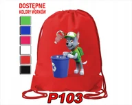 Worki na buty - Worek Szkolny Na Wf Buty Sportowy Dla Dziecka Pieski 5 Wzorów + Imię - miniaturka - grafika 1