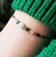 Bransoletki - Bransoletka znak zodiaku WODNIK - kamieine naturalne - ręcznie robiona - miniaturka - grafika 1