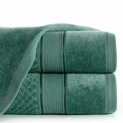 Ręczniki - Ręcznik bawełniany 30x50 JESSI ciemna zieleń z fakturą krateczki i gładką welurową bordiurą - miniaturka - grafika 1