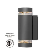 Lampy ogrodowe - Lutec Focus 5604023012 kinkiet lampa ścienna zewnętrzna ogrodowa 2x7W GU10 IP44 czarny - miniaturka - grafika 1