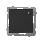 Wyłączniki światła i elektryczne - Ospel Sonata czarny łącznik dzwonkowy ŁP-6R/m/33 ŁP-6R/m/33 - miniaturka - grafika 1