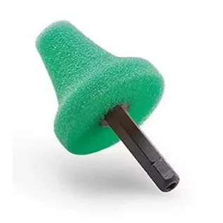 Akcesoria do mycia samochodu - Flex 517798 Mini gąbka polerska w kształcie stożka, twarda, zielona - grafika 1