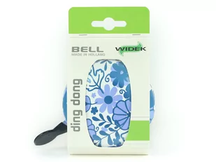 Widek Dzwonek rowerowy DING DONG DELFT BLUE flower połysk 1szt. (NEW) A-WDK-004286 - Dzwonki do roweru - miniaturka - grafika 1