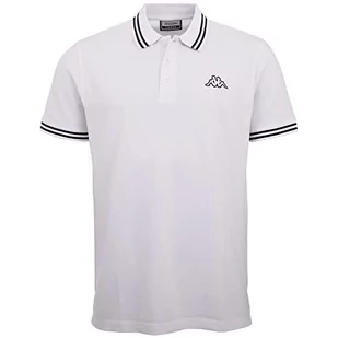 Kappa Deutschland Męska koszula polo ALEOT, Bright White, standard - Koszule męskie - miniaturka - grafika 1