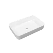 Umywalki - Excellent Cori 2.0 umywalka nablatowa 58x38 cm prostokątna, biały połysk - miniaturka - grafika 1