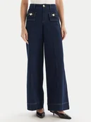 Spodnie damskie - Fracomina Jeansy FS25WV3004W78201 Granatowy Wide Leg - miniaturka - grafika 1