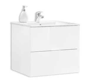 Szafka pod umywalkę, Sofia, 60x46x51 cm, biały, połysk - Szafki łazienkowe - miniaturka - grafika 1