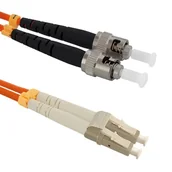 Patchcordy - Qoltec Optic Patchcord LC/UPC ST/UPC MM 50/125 OM2 2m 54072 - miniaturka - grafika 1