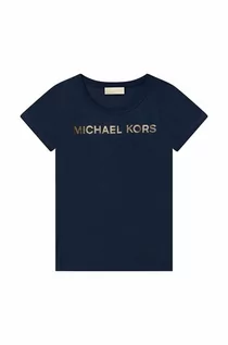 Koszulki dla dziewczynek - Michael Kors t-shirt dziecięcy kolor granatowy - grafika 1