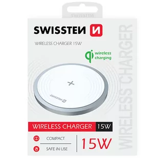 SWISSTEN Biała Bezprzewodowa ładowarka indukcyjna 15W - Ładowarki do telefonów - miniaturka - grafika 3