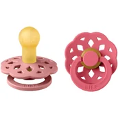 Smoczki uspokajające - BIBS Boheme Natural Rubber Size 1: 0+ months smoczek Dusty Pink / Coral 2 szt. - miniaturka - grafika 1