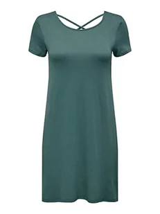 Bestseller A/S Damska sukienka Onlbera Back Lace Up S/S Dress JRS Noos, Balsam Green, XS - Sukienki - miniaturka - grafika 1