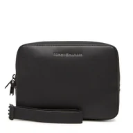 Kosmetyczki, organizery i kuferki - Kosmetyczka Tommy Hilfiger Th Foundation Washbag AM0AM13527 Czarny - miniaturka - grafika 1