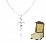 Biżuteria dla dzieci - Srebrny łańcuszek + KRZYŻYK PRAWOSŁAWNY 55cm F1K25 - miniaturka - grafika 1