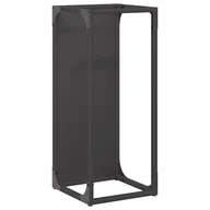 Wózki magazynowe - vidaXL Stojak na drewno opałowe czarny 25x25x60 cm - miniaturka - grafika 1