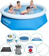 Baseny ogrodowe - Zestaw basenowy - Bestway Fast Set 244x66 cm okrągły - miniaturka - grafika 1
