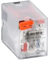 Sterowniki i przekaźniki - Lovato Przekaźnik przemysłowy ze wskaźnikiem LED i przyciskiem mechanicznym, sterowanie 24VAC, 4C/O, 5A, do gniazd HR6XS4.. HR604CA024 - miniaturka - grafika 1