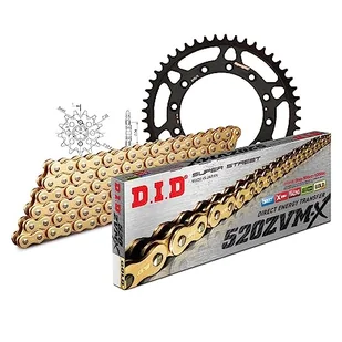 Zestaw łańcuchów DID stal 520ZVM-X / 108 nitowy zamek do Honda XR R 250 ccm rok prod. 1988-1989 - Części motocyklowe - miniaturka - grafika 1