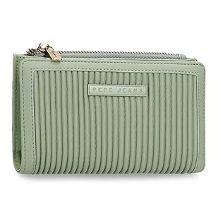 Pepe Jeans Aurora Portfel z wizytówką Zielony 17x10x2 cms Skóra syntetyczna, Zielony, Cartera con Tarjetero, Portfel z karty - Portfele - miniaturka - grafika 1