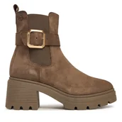 Botki damskie - Sztyblety Tamaris 1-25433-45 Brązowy - miniaturka - grafika 1