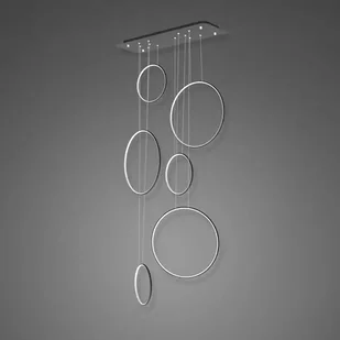 Altavola Design: Lampa wisząca Ledowe Okręgi No. 8 czarny 90 cm in 4k ściemnialna - Lampy sufitowe - miniaturka - grafika 1