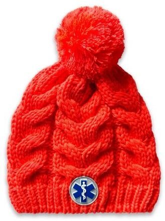 North Wind + medical Czapka zimowa Eskulap FLUO pompon