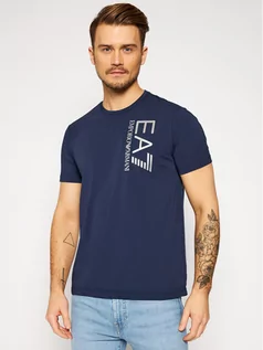 Koszulki męskie - Emporio Armani EA7 T-Shirt 3KPT10 PJ7RZ 1554 Granatowy Regular Fit - grafika 1