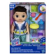 Lalki dla dziewczynek - Hasbro Baby Alive Lala Słodka Przekąska Brunet - miniaturka - grafika 1