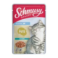 Mokra karma dla kotów - Schmusy Ragout mokra karma dla kociąt w sosie Indyk 88x100 g - miniaturka - grafika 1