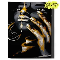 Malowanie po numerach - Malowanie Po Numerach ze złotą błyszczącą farbą 40x50 cm / Biżuteria ze złota / obraz na ramie / Oh Art! - miniaturka - grafika 1