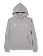 Bluzy męskie - Calvin Klein Jeans Męska bluza z kapturem Core Institutional Logo, Średni szary wrzos, 3XL duze rozmiary wysoki - miniaturka - grafika 1