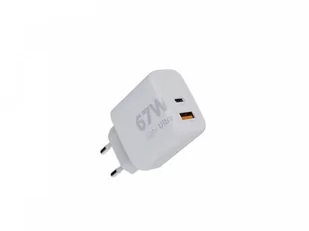 Ładowarka ścienna Ultra GaN2 67W USB-C PD,USB-A QC 3.0 Biała - Ładowarki do telefonów - miniaturka - grafika 3