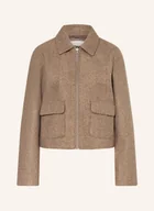 Marynarki i żakiety damskie - Only Kurtka Z Klapami beige - miniaturka - grafika 1