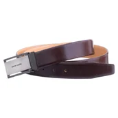 Paski - Skórzany pasek męski Pierre Cardin 70001 - Brązowy ciemny 85 cm - miniaturka - grafika 1