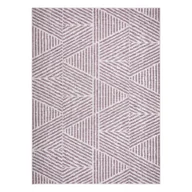 Dywany - Dywan Sznurkowy SIZAL COLOR 47176260 Linie, trójkąty, zygzak beż / brudny róż różowy 160x230 cm - miniaturka - grafika 1