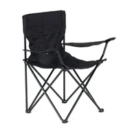 Fotele i krzesła ogrodowe - Składane krzesło turystyczne plażowe wędkarskie RICCO Meven, czarne - miniaturka - grafika 1