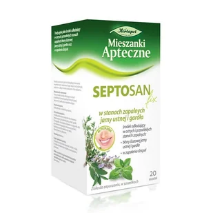 Herbapol LUBLIN S.A. Septosan Fix w stanach zapalnych jamy ustnej i gardła 2 g 20 saszetek - Przeziębienie i grypa - miniaturka - grafika 1